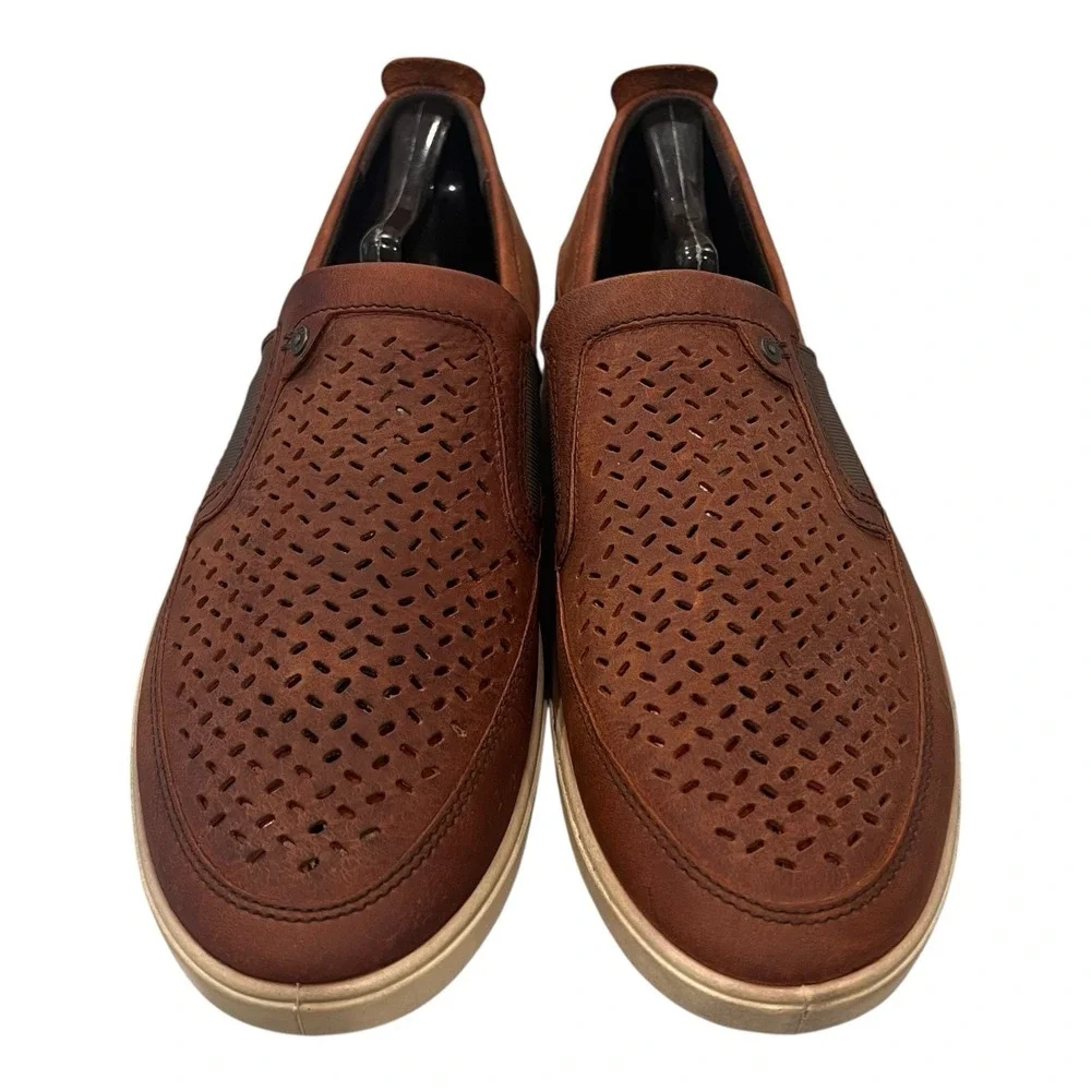 ECCO Collins 2.0 Perf Men's US Size 10 (EU 44) Brown Leather Loafer Shoes